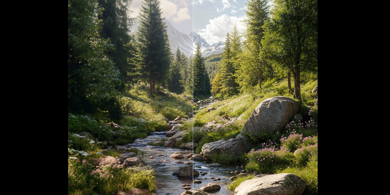 Улучшение фото пейзажа с помощью нейросети Lupa AI