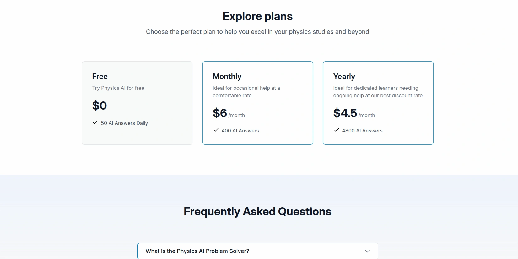 Ценовая политика Physics AI Solver
