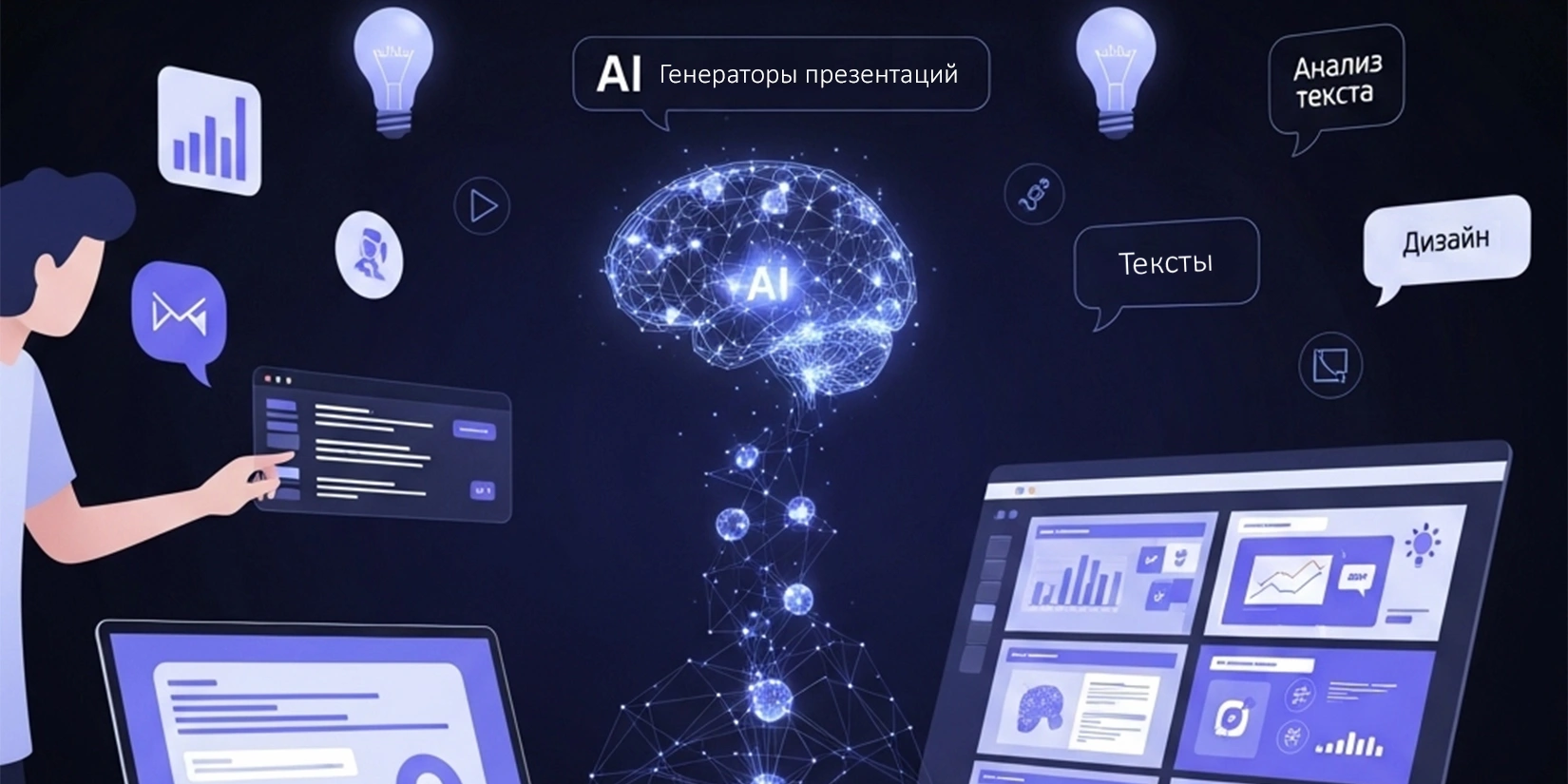 Иллюстрация процесса генерации презентаций