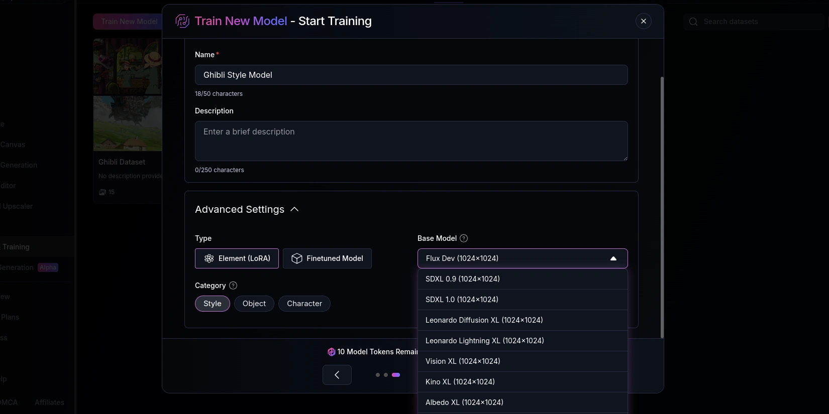 Выбор модели для LoRA