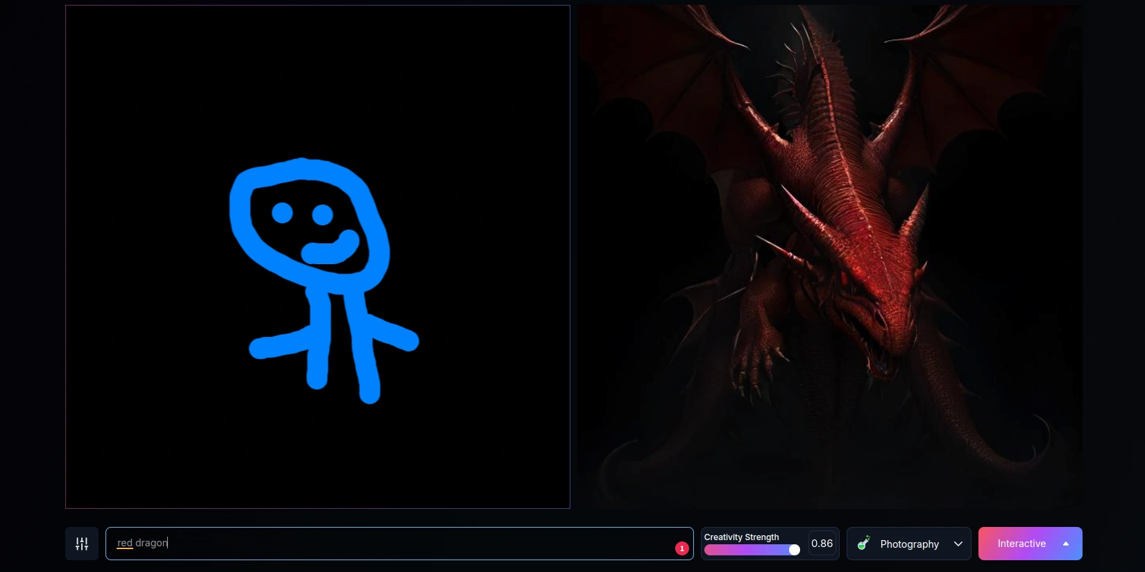 Нейросеть от Leonardo AI преобразует рисунок в изображение