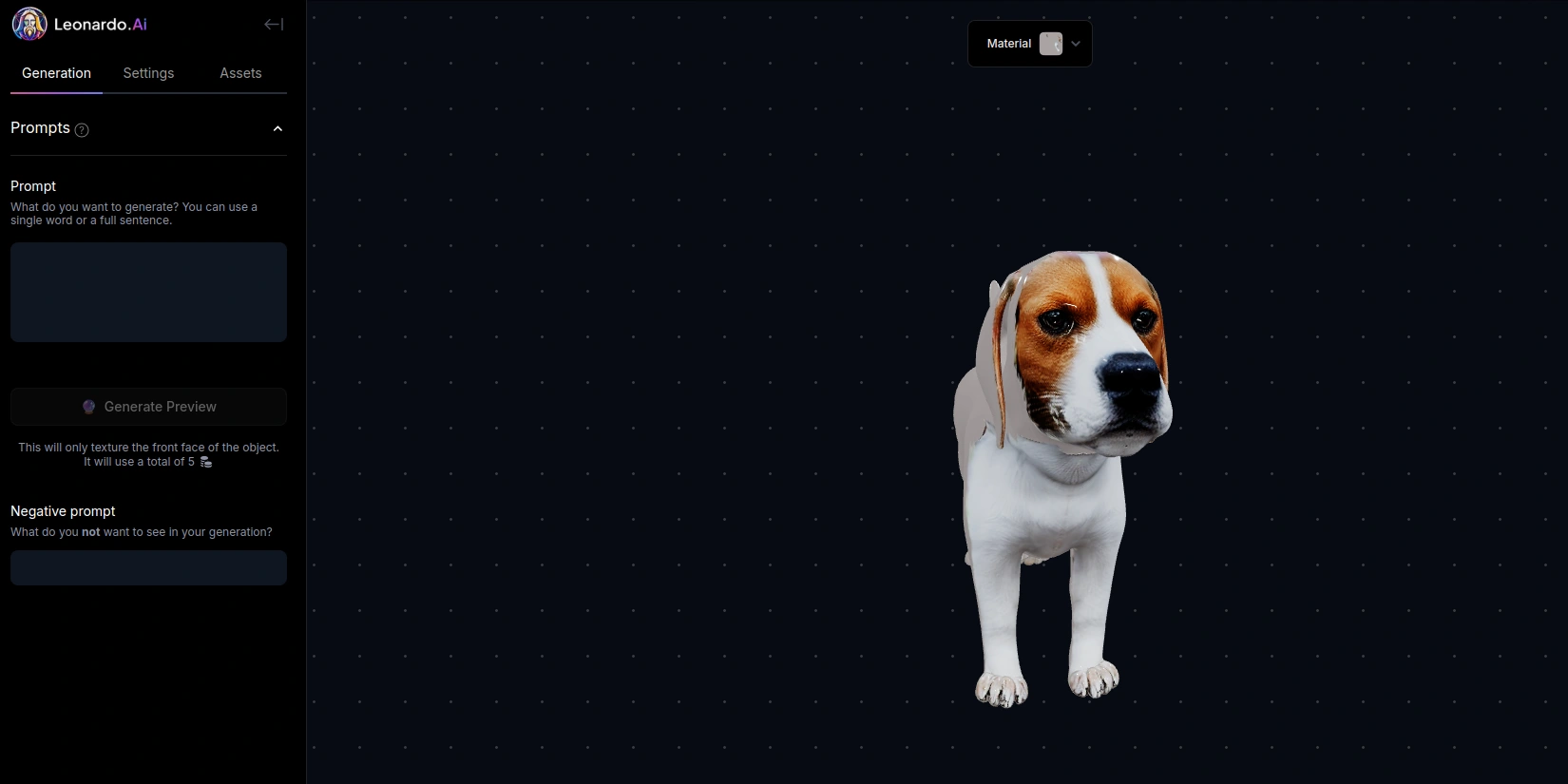 Генерация текстур 3D-модели в Leonardo AI