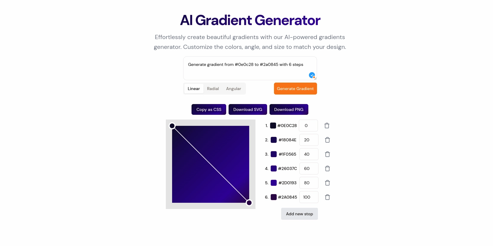 AI Gradient Generator