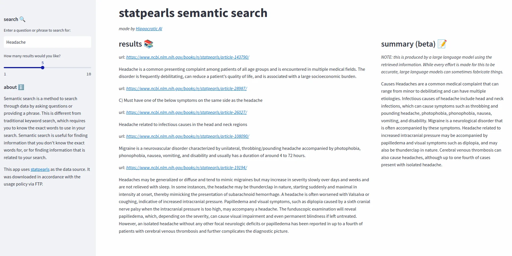 StatPearls Search