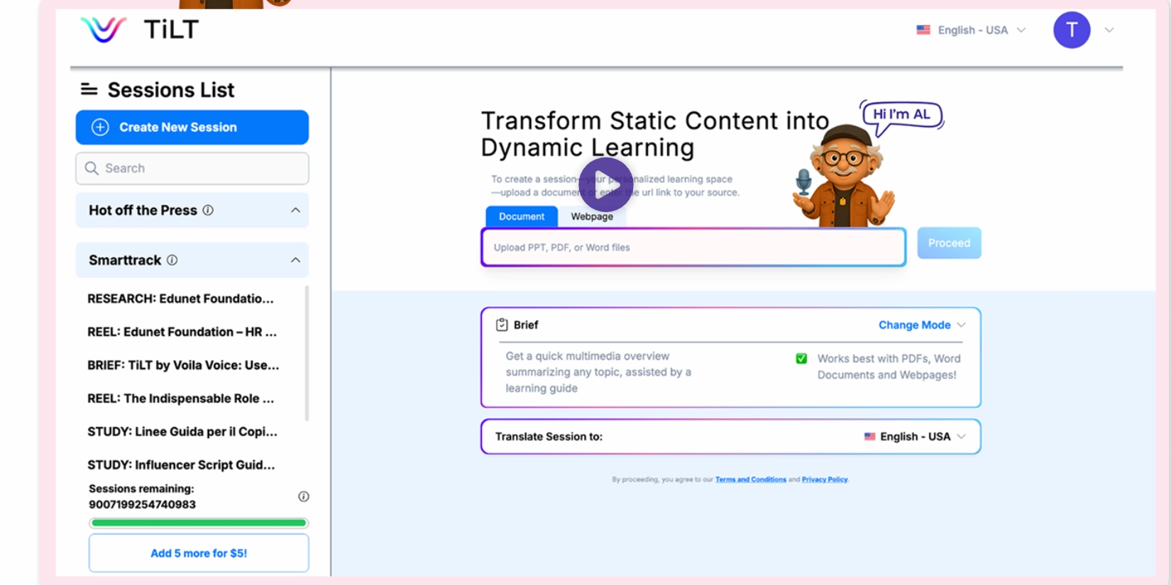 Скриншот ИИ-сервиса Voila Voice