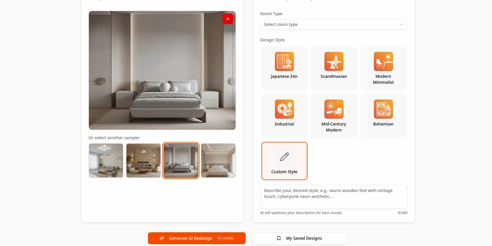Создание дизайна интерьера с помощью нейросети AI Home Design