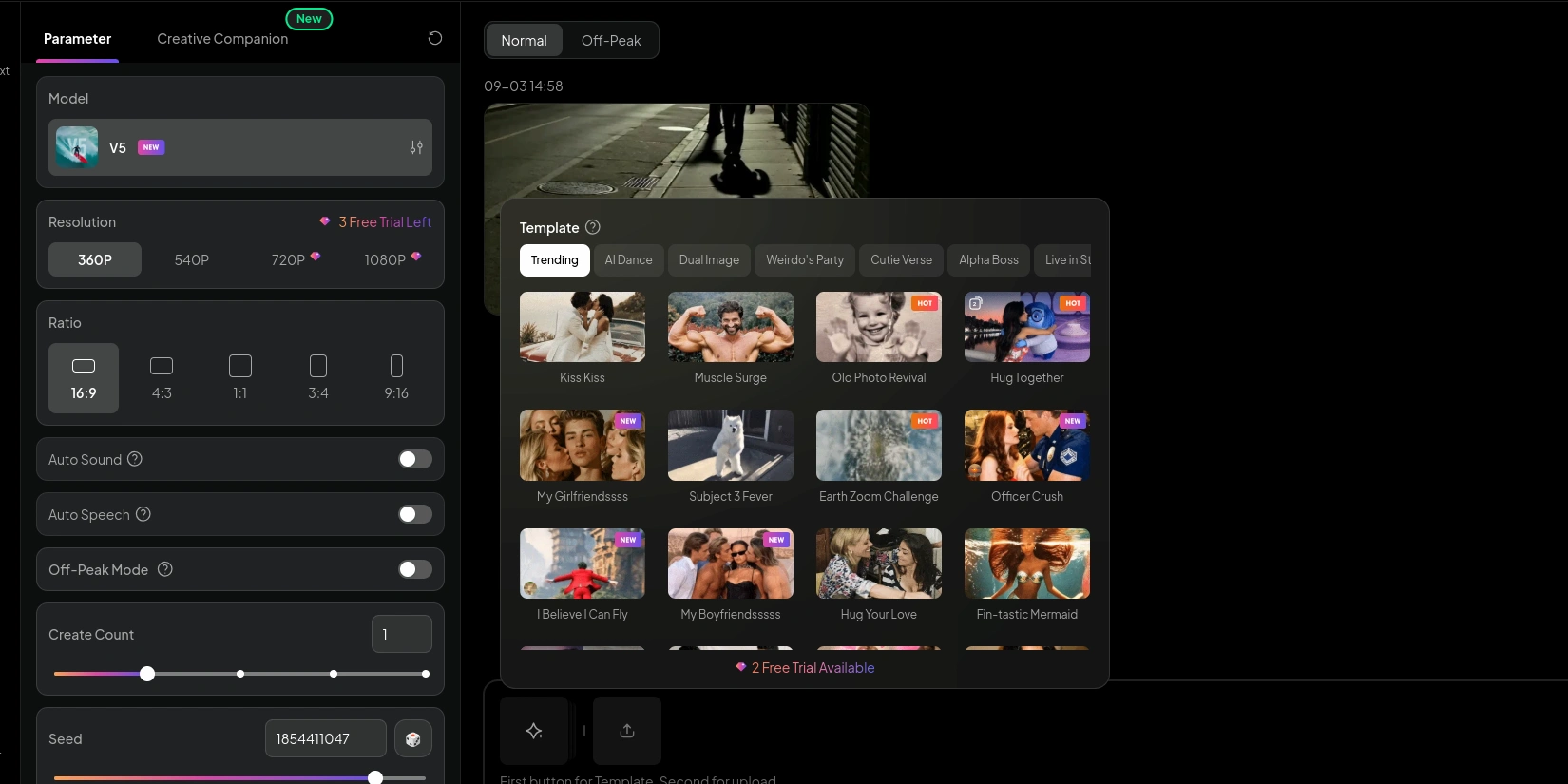 Коллекция шаблонов для видео в PixVerse AI