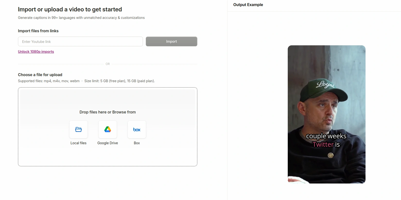 Генерация субтитров в quso AI