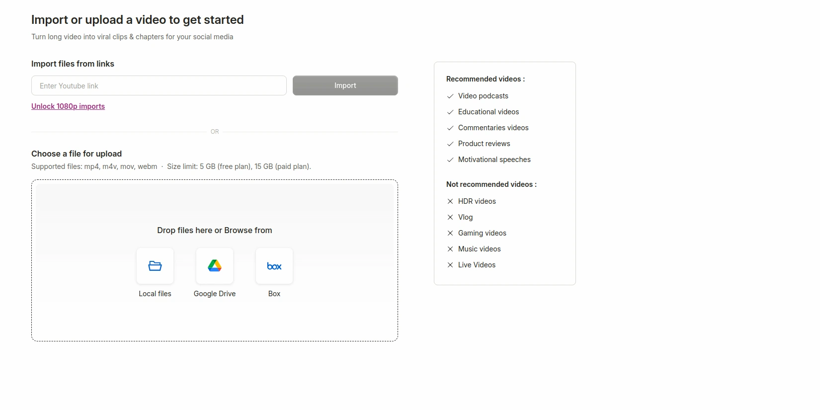 Нарезка видео на шортсы в quso AI