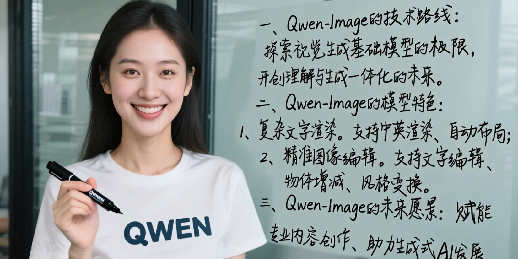 Рендеринг текста на изображении, сгенерированном Qwen Image